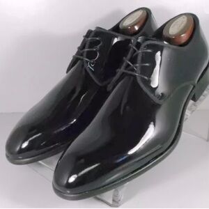 Johnston and Murphy Patent Leather Tuxedo Shoes. Italian Plain Derby.